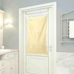 Xuigort Tvättillbehör-Hållbar Oxford Bag Tvättkorg Väska, Över Dörren Tyg Korg med Krokar, för Badrum, Förvaring, Vägg, Garderob, 75x50cm