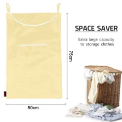 Xuigort Tvättillbehör-Hållbar Oxford Bag Tvättkorg Väska, Över Dörren Tyg Korg med Krokar, för Badrum, Förvaring, Vägg, Garderob, 75x50cm