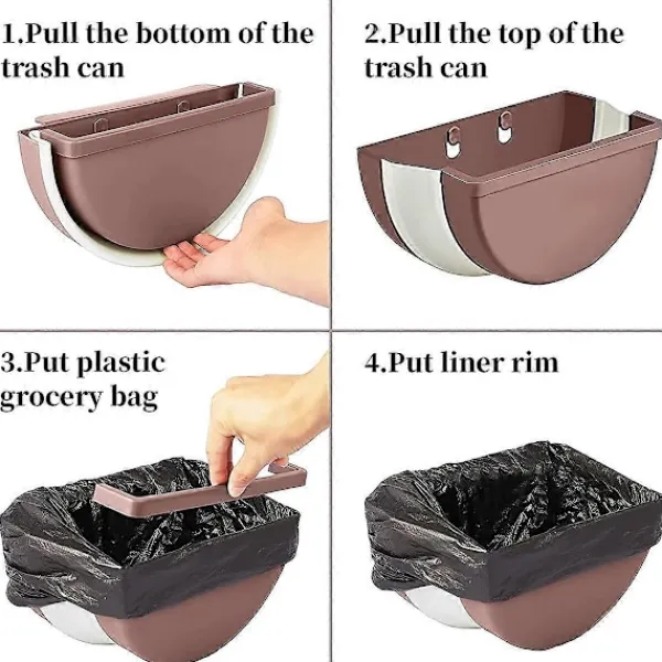 GIFT OF G Soptunnor-Hängande Köksavfallsbehållare, Vikbara Soptunnor för Kök