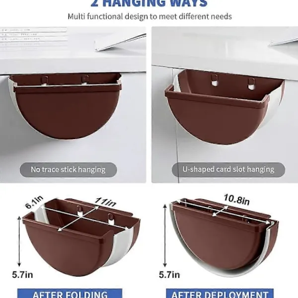 GIFT OF G Soptunnor-Hängande Köksavfallsbehållare, Vikbara Soptunnor för Kök