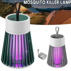 Skadedjur & Insekter-Hängande krok elektrisk avvisande lampa multifunktionell laddningsbar avvisande fälla lampa för vardagsrum sovrum（Uppladdningsbar，Grå）