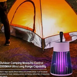 Skadedjur & Insekter-Hängande krok elektrisk avvisande lampa multifunktionell laddningsbar avvisande fälla lampa för vardagsrum sovrum（Uppladdningsbar，Grå）