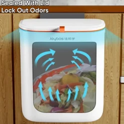 Hommy Soptunnor-Hängande soptunna för kök korg med lock liten sopor återvinning vägg sopor