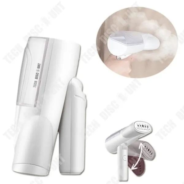 TECH DISCOUNT Ångtvättar-Hängande strykjärn - TD® - Justering 3 hastigheter - 800W - Damm 14g/min - Vattentank 100ml