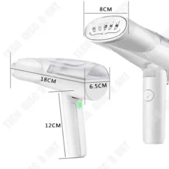 TECH DISCOUNT Ångtvättar-Hängande strykjärn - TD® - Justering 3 hastigheter - 800W - Damm 14g/min - Vattentank 100ml
