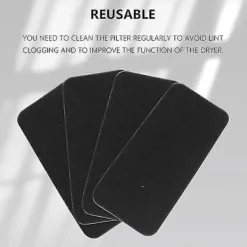 Torktumlare-Hoover Candy 40006731 Torktumlare Filter 8-pack, Tvättbart & Återanvändbart Ludd Hår Restskydd