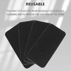 Torktumlare-Hoover Candy 40006731 Torktumlare Filter 8-pack, Tvättbart & Återanvändbart Ludd Hår Restskydd [DB]