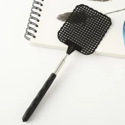 Skadedjur & Insekter-Hopfällbar flugsmälla (svart + röd), hopfällbar flugsmälla, hållbart och robust teleskophandtag, lätt manuell skadedjursbekämpning