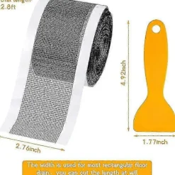 Skadedjur & Insekter-Hårfångare för duschavlopp, klistermärken med nät, hårfångare för duschavlopp, klistermärken 7 cm x 10 m