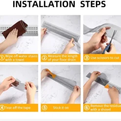 Skadedjur & Insekter-Hårfångare, Självhäftande engångsfilter för badrum, kök, golvbrunn, hårfångarfilter för duschbrunn, förhindrar blockering i köket