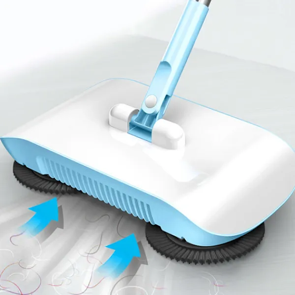 Städmaskiner-Hushålls sopmaskin mopp kvast sopskyffel golvrengöringsverktyg blå-1 st