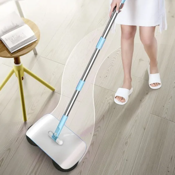 Städmaskiner-Hushålls sopmaskin mopp kvast sopskyffel golvrengöringsverktyg blå-1 st