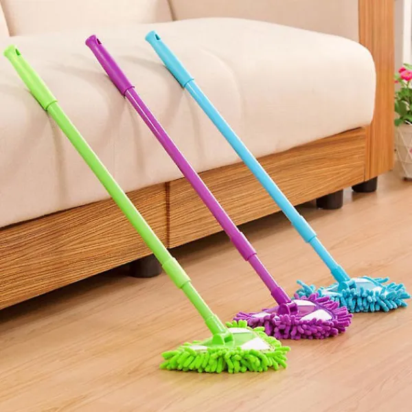 NeunWolken Städmoppar-Hushållsgolvmopp hopfällbar dammsugning liten mopp (Grön) 1 st