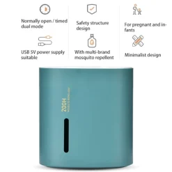 Skadedjur & Insekter-Hushållssmart USB-kontakt Elektriskt myggmedel Mute Mosquito Insect Killer (grön)