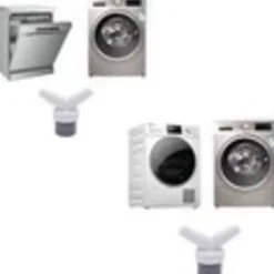 Tvättillbehör-2-i-1 avloppsslanganslutning för diskmaskin och tvättmaskin, 2-vägs Y-typ splitter slanganslutningsadapter.