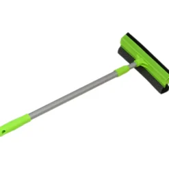 Fönsterrengöring-2-i-1 Fönsterskrapa, Högabsorberande Svamp, Justerbar Rengöringsborste för Bilvindruta och Fönster, Grön