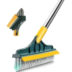 unbranded Fönsterrengöring-2-i-1 Golvborste med Långt Handtag och 3 Stänger 101cm Fogborste med Skrapa och Hård Borstskrapa med 120 Squeegee Roterande Kakelborste