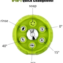 OCEAN Högtryckstvättar-6-i-1 Multifunktionell Sprutmunstycke för Högtryckstvätt max 3500 psi – Bärbara Högtryckstvätttillbehör, Munstycken
