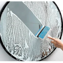 Fönsterrengöring-2-i-1 Rengöringsborste, Ow Squeee med Svamp, Rengöringsverktyg för S, , Kakel, Bilglas (2 st)