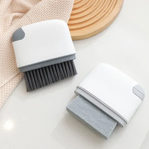 LBSS Städmaskiner-2-i-1 Spårrengöringsborste Uppgraderad Spaltrengörare För Fönsterspår Skjutdörrar Spårrengöringssvamp