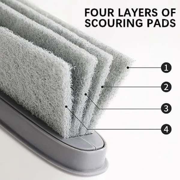 LBSS Städmaskiner-2-i-1 Spårrengöringsborste Uppgraderad Spaltrengörare För Fönsterspår Skjutdörrar Spårrengöringssvamp