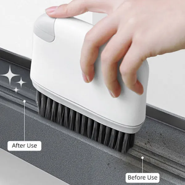 LBSS Städmaskiner-2-i-1 Spårrengöringsborste Uppgraderad Spaltrengörare För Fönsterspår Skjutdörrar Spårrengöringssvamp