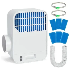 Torktumlare-3-i-1 Torkskåpsventilationskit för inomhusbruk - Torkskåpsventilation för elektrisk torktumlare, filter i rostfritt stål och vattenlådesystem medföljer | Fyndiq