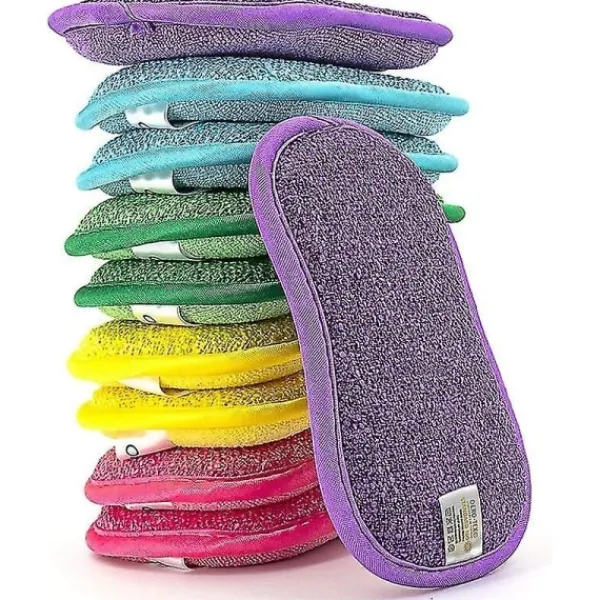 no brand Svampar & Dukar-IC CNE Set med 10 tvättbara och återanvändbara mikrofibersvampar