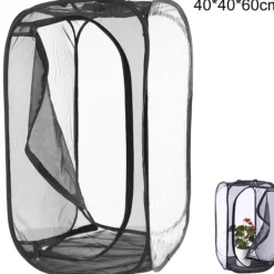 del Skadedjur & Insekter-IC Insekts- och fjärilshabitatbur Stor bärbar insektsmonark 40*40*60cm