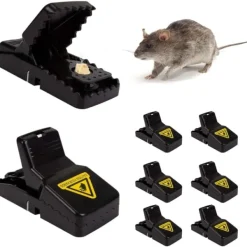 no brand Skadedjur & Insekter-IC Musfälla, 6ST Musfälla Återanvändbar Plastråttfälla