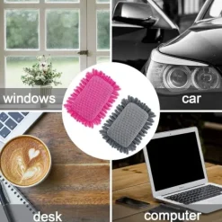 no brand Svampar & Dukar-IC 2-pack Mikrofiber Shag Whiteboard Suddgummi Tvättbar Mikrofiber Shag