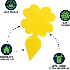 INF Skadedjur & Insekter-Klibbig fälla för skadeinsekter på krukväxter Flugfångare 12-pack