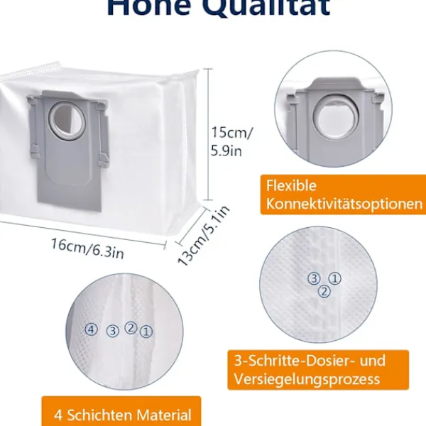 INF Dammsugare & Tillbehör-Roborock Dammsugarpåsar för Roborock S8, S8+, S8 Pro Ultra, S7 MaxV Ultra, S7 Pro Ultra, Q7+, Q7 Max+14-pack