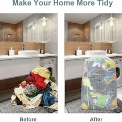 INF Tvättillbehör-Stor tvättpåse 60x90 cm Vit 2-pack