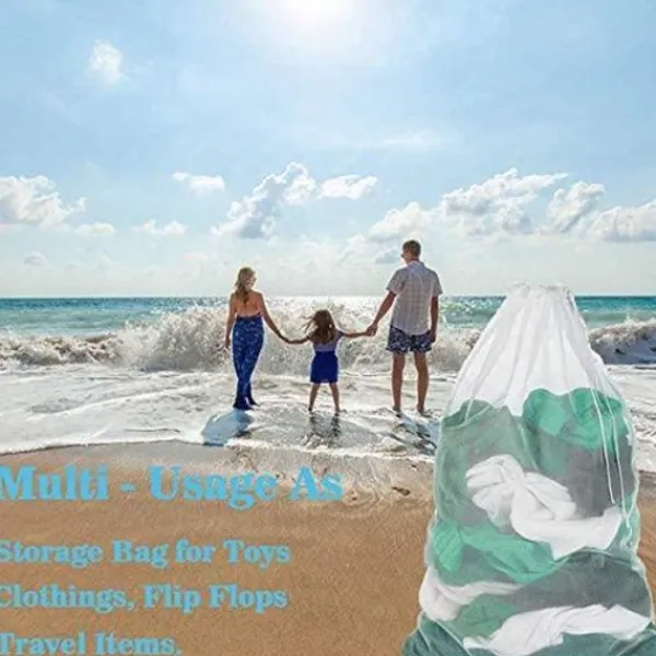 INF Tvättillbehör-Stor tvättpåse 60x90 cm Vit 2-pack