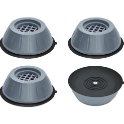 INF Tvättillbehör-Vibrationsdämpande fötter till tvättmaskin/torktumlare Grå 4-pack