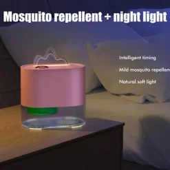 Skadedjur & Insekter-Inomhus Insektsfälla Vulkan Myggfångare Dödark med Ljus Smart Timer Tyst Flygande Insektsfälla för Hem Sovrum