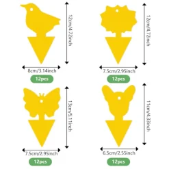 Skadedjur & Insekter-Insektfälla 48 st, Flugfälla Klibbig Dubbelsidig Gul Flugfälla