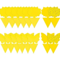 Skadedjur & Insekter-Insektfällor, 50 st Dubbelsidiga Klibbiga Fällor Vattentäta Gula Flugfällare För Trädgård Växt Blomma Frukt Skydd (2 Former)