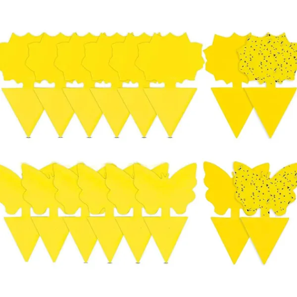 Skadedjur & Insekter-Insektfällor, 50 st Dubbelsidiga Klibbiga Fällor Vattentäta Gula Flugfällare För Trädgård Växt Blomma Frukt Skydd (2 Former)