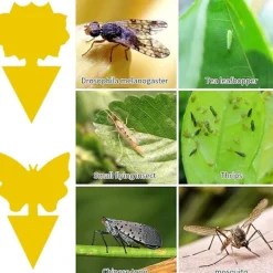 Skadedjur & Insekter-Insektfällor, 50 st Dubbelsidiga Klibbiga Fällor Vattentäta Gula Flugfällare För Trädgård Växt Blomma Frukt Skydd (2 Former)