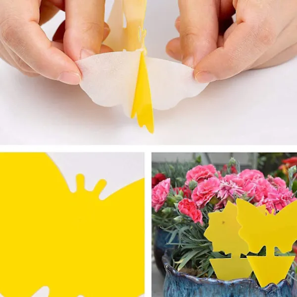Skadedjur & Insekter-Insektfällor, 50 st Dubbelsidiga Klibbiga Fällor Vattentäta Gula Flugfällare För Trädgård Växt Blomma Frukt Skydd (2 Former)
