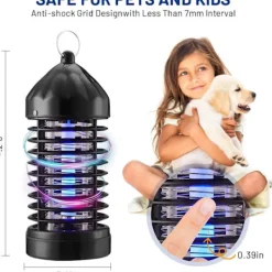 Skadedjur & Insekter-Insektsdödare, Elektrisk Flugsmälla, Myggdödare Utomhus/Inomhus, 4200V 20W Vattentät Flugdödare Myggfälla, Myggdödare för Hem, Uteplats, Bac