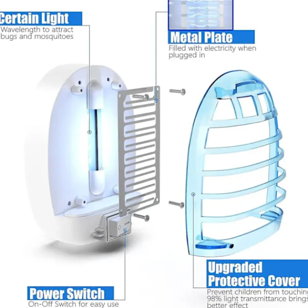 Skadedjur & Insekter-Insektsdödare Inomhus, Elektronisk Insektsdödare, Myggdödare Med Blått Ljus, 6-pack stcyv