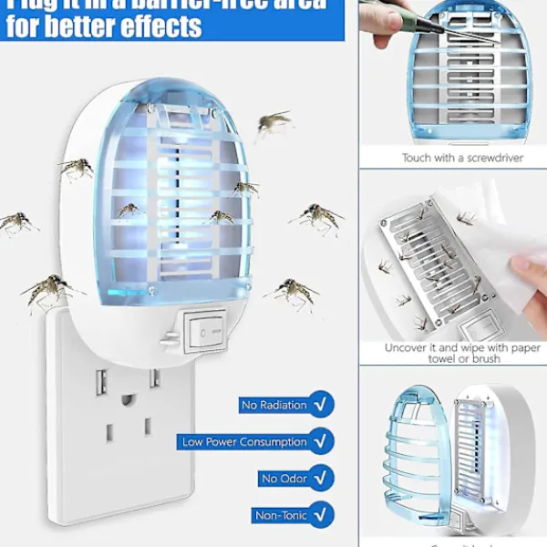 Skadedjur & Insekter-Insektsdödare Inomhus, Elektronisk Insektsdödare, Myggdödare Med Blått Ljus, 6-pack stcyv