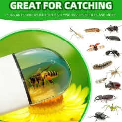 Skadedjur & Insekter-Insektsfångare Insektsfångare Insektsfångstverktyg för Barn Vuxna Insekt Beröringsfri Snabb Frigöring Spindelfälla 4-pack 13.00X6.50X0.20CM