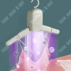 TECH DISCOUNT Torktumlare-Intelligent klädhängare - TD® - Portabel - PTC keramik - Skydd mot avstängning - Grå