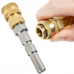Rosfix Högtryckstvättar-JetLink SteelConnect Adapter för Nilfisk – Snabbkoppling 1/4" | Rostfritt Stal & Mässing | Kompatibel med Nilfisk C110, C120