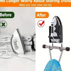 Estone Strykjärn-Järnstativ Dubbel Krok Förvaringsställ Hängande Järnhållare för Hemorganisation