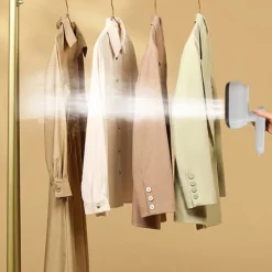 Strykjärn-Julklappar för kläder, kraftfull handhållen klädstrykare, bärbar reseångstrykare, kläder, skrynkelfri för kläder vit